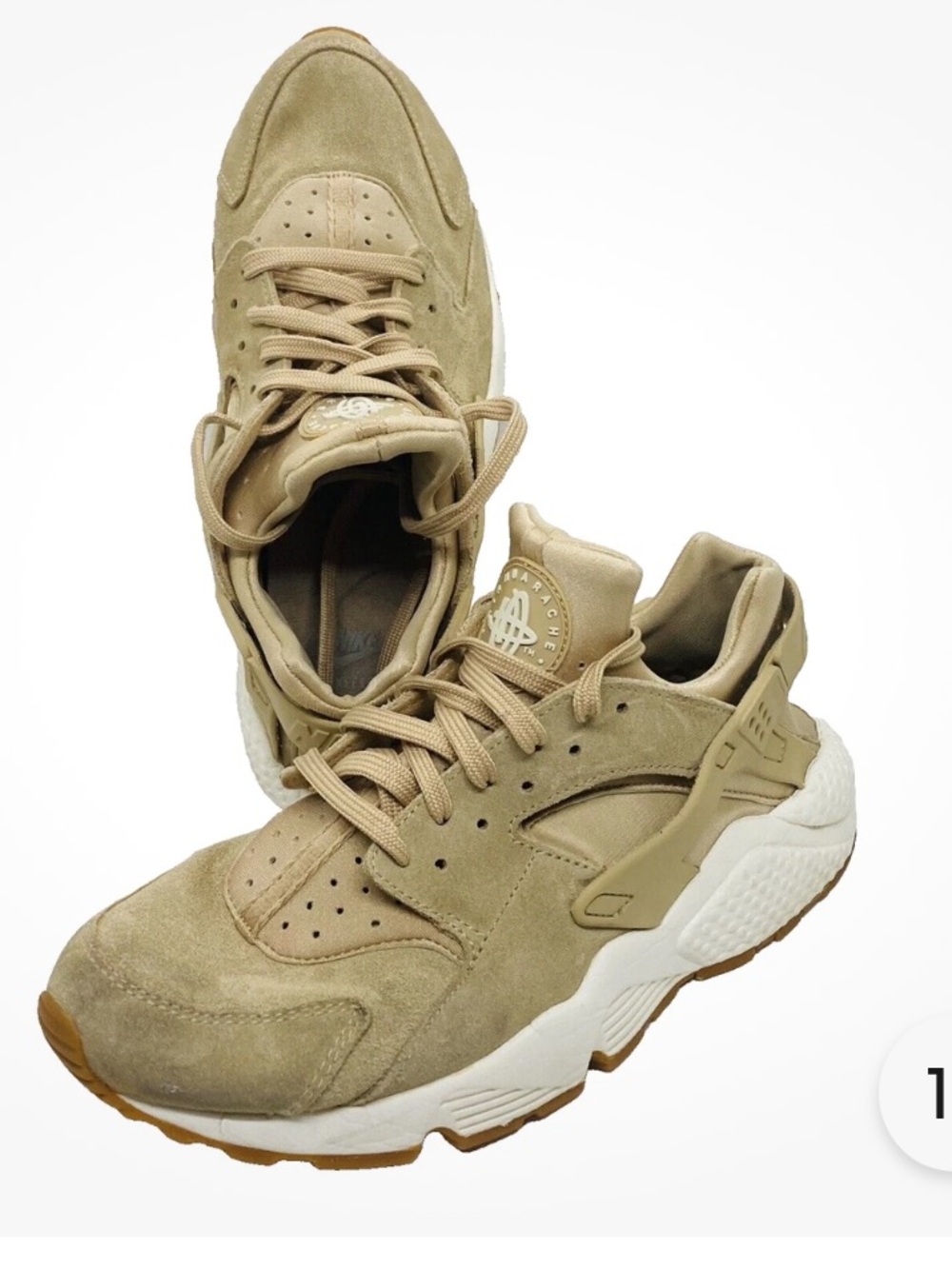 Nike Men's Suede Huarache Sneakers in Desert Tan